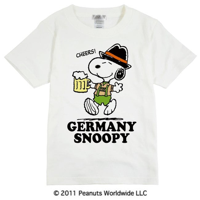 スヌーピー ドイツ 旅 半袖Tシャツ カジュアル 男の子 女の子 キッズ 子供服 110 130 150 sn6-039