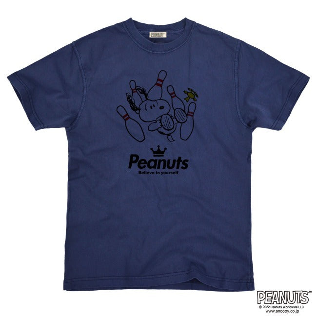 スヌーピー ピグメント 半袖 Tシャツ ボウリング ボーリング チーム 学園祭 文化祭 学祭 プレゼント ギフト 応援 観戦 サークル 部活 ユニフォーム メンズ レディース SNOOPY BIG 大きい サイズ S M L LL 3L 4L spc-bw2