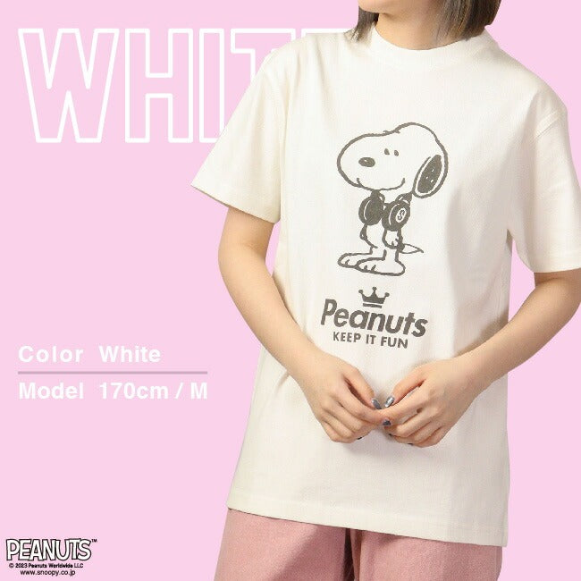 スヌーピー 半袖 Tシャツ ピグメント 音楽 ヘッドフォン 夏 フェス サークル ストリート デザイン メンズ レディース SNOOPY BIG 大きい サイズ S M L LL 3L 4L スヌーピー キング ストリート 裏原系 spc-lm-1