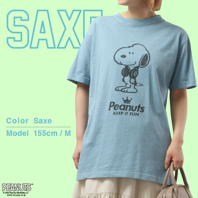 スヌーピー 半袖 Tシャツ ピグメント 音楽 ヘッドフォン 夏 フェス サークル ストリート デザイン メンズ レディース SNOOPY BIG 大きい サイズ S M L LL 3L 4L スヌーピー キング ストリート 裏原系 spc-lm-1