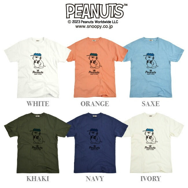 オラフ 半袖 Tシャツ ピグメント 音楽 ヘッドフォン 夏 フェス サークル ストリート メンズ レディース スヌーピー SNOOPY BIG 大きい サイズ S M L LL 3L 4L キャラクター グッズ 大人向け spc-lm-6