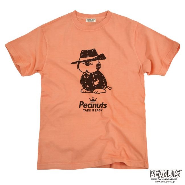 オラフ 黒服 スーツ 半袖 Tシャツ 当店 限定 デザイン スヌーピー SNOOPY ピーナッツ カジュアル アメカジ プリント S M L LL 3L 4L spc-mib_02