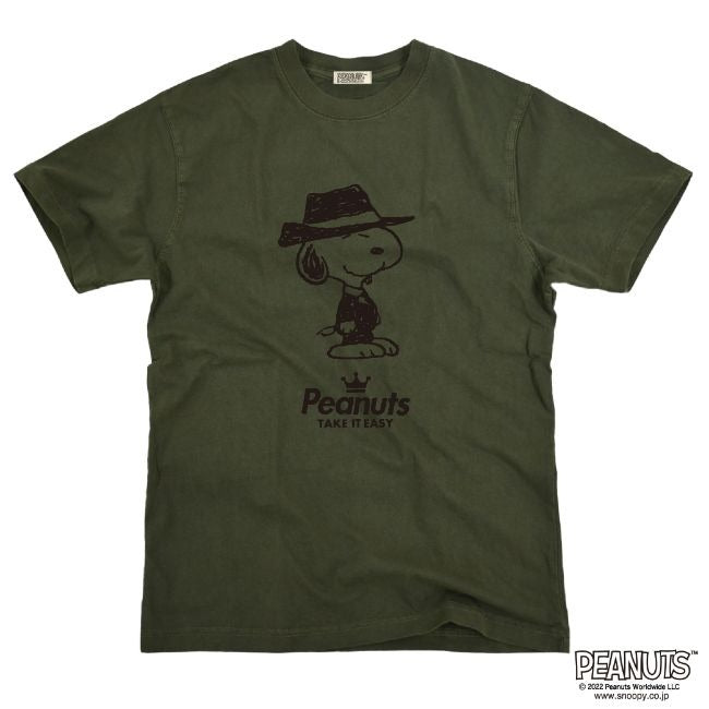 スヌーピー 黒服 スーツ 半袖 Tシャツ 当店 限定 デザイン スヌーピー SNOOPY ピーナッツ カジュアル アメカジ プリント S M L LL 3L 4L spc-mib_03