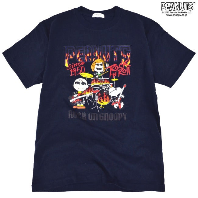 スヌーピー ピーナッツ 半袖 ロックオンスヌーピー Tシャツ 春夏秋 バンド snoopy spc-rb-001