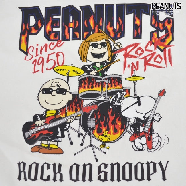 スヌーピー ピーナッツ 半袖 ロックオンスヌーピー Tシャツ 春夏秋 バンド snoopy spc-rb-001
