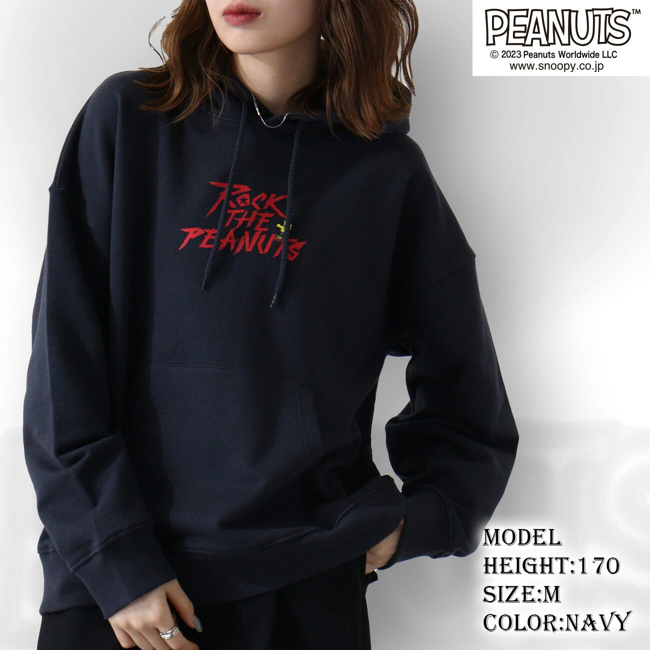 スヌーピー ピーナッツ 裏毛 パーカー ロックオンスヌーピー トレーナー 秋冬 バンド snoopy spc-rb-005