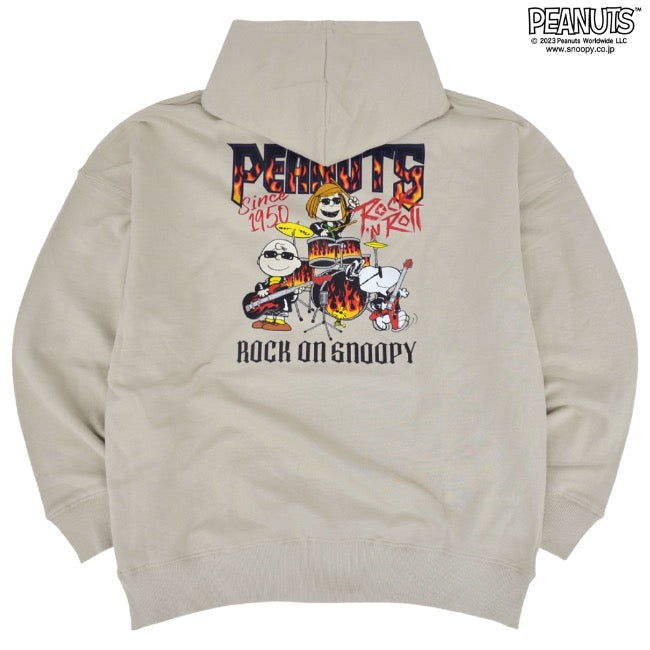スヌーピー ピーナッツ 裏毛 パーカー ロックオンスヌーピー トレーナー 秋冬 バンド snoopy spc-rb-005