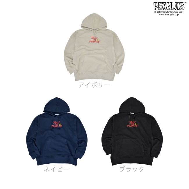 スヌーピー ピーナッツ 裏毛 パーカー ロックオンスヌーピー トレーナー 秋冬 バンド snoopy spc-rb-005