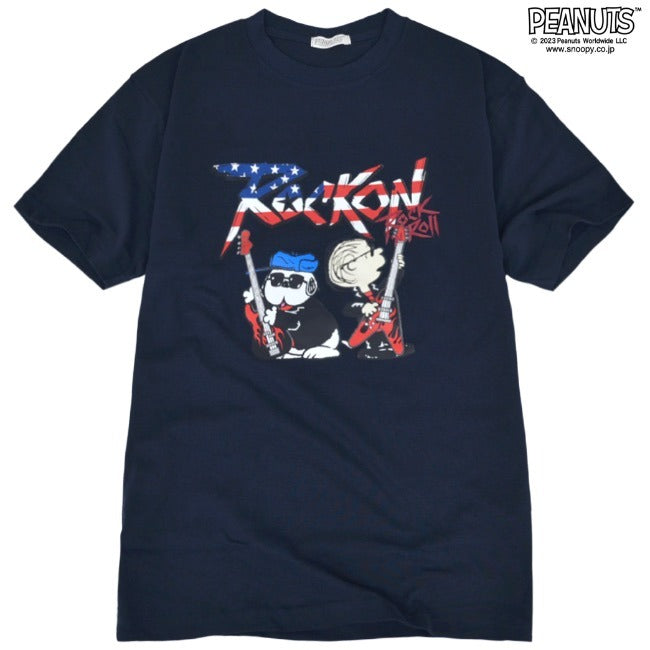 スヌーピー ピーナッツ 半袖 ロックンロール Tシャツ オラフ ライナス 国旗 春夏秋 バンド snoopy spc-rb-006