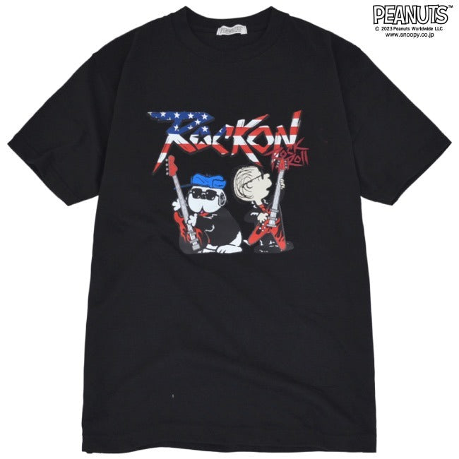 スヌーピー ピーナッツ 半袖 ロックンロール Tシャツ オラフ ライナス 国旗 春夏秋 バンド snoopy spc-rb-006