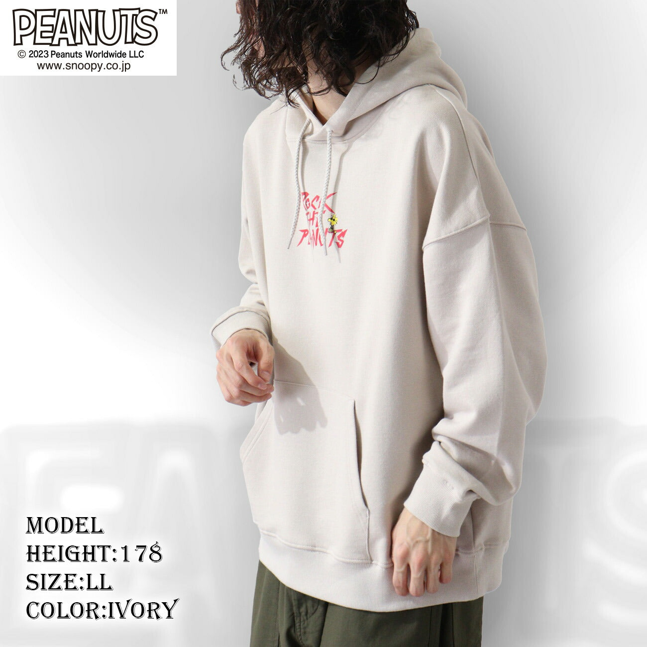 スヌーピー オラフ ロック ライナス 国旗 裏毛 プルパーカー バンド 春秋冬 snoopy PEANUTS spc-rb-015