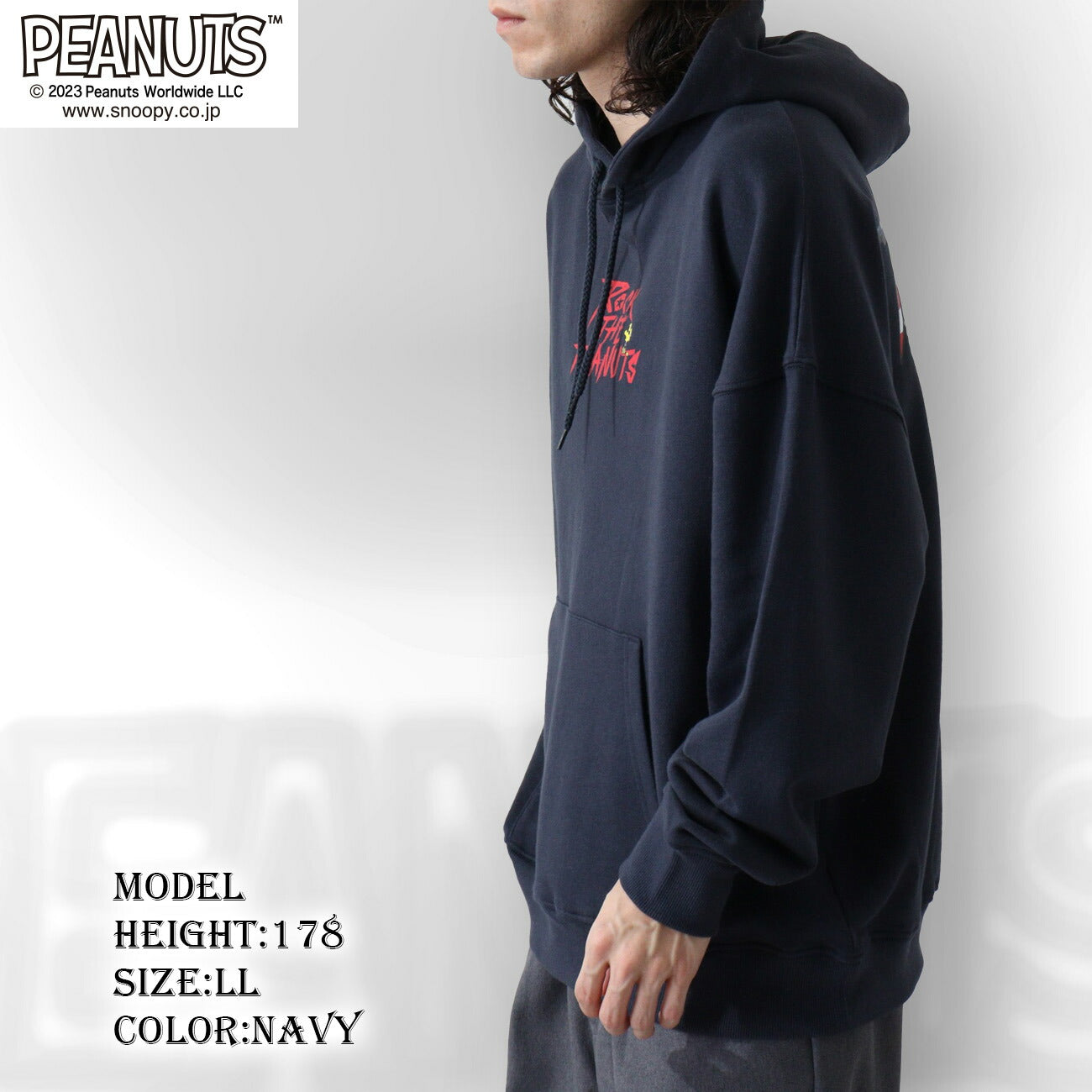 スヌーピー オラフ ロック ライナス 国旗 裏毛 プルパーカー バンド 春秋冬 snoopy PEANUTS spc-rb-015