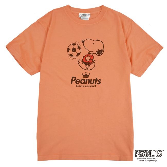 スヌーピー ピグメント 半袖 Tシャツ サッカー フットボール フットサル 学園祭 文化祭 学祭 プレゼント ギフト チーム 応援 観戦 サークル 部活 ユニフォーム メンズ レディース SNOOPY BIG 大きい サイズ S M L LL 3L 4L spc-fb1