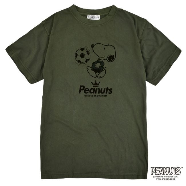 スヌーピー ピグメント 半袖 Tシャツ サッカー フットボール フットサル 学園祭 文化祭 学祭 プレゼント ギフト チーム 応援 観戦 サークル 部活 ユニフォーム メンズ レディース SNOOPY BIG 大きい サイズ S M L LL 3L 4L spc-fb1