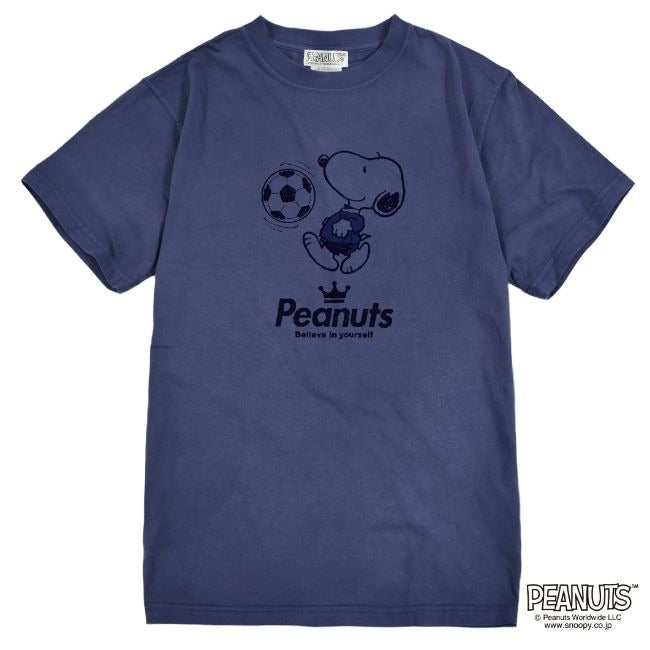 スヌーピー ピグメント 半袖 Tシャツ サッカー フットボール フットサル 学園祭 文化祭 学祭 プレゼント ギフト チーム 応援 観戦 サークル 部活 ユニフォーム メンズ レディース SNOOPY BIG 大きい サイズ S M L LL 3L 4L spc-fb1