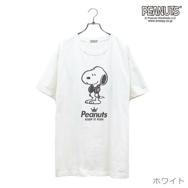 スヌーピー 半袖 Tシャツ ピグメント 音楽 ヘッドフォン 夏 フェス サークル ストリート デザイン メンズ レディース SNOOPY BIG 大きい サイズ S M L LL 3L 4L スヌーピー キング ストリート 裏原系 spc-lm-1