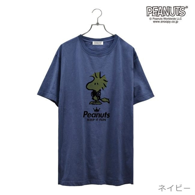 ウッド ストック 半袖 Tシャツ ピグメント 音楽 ヘッドフォン 夏 フェス サークル ストリート メンズ レディース スヌーピー SNOOPY BIG 大きい サイズ S M L LL 3L 4L spc-lm-3