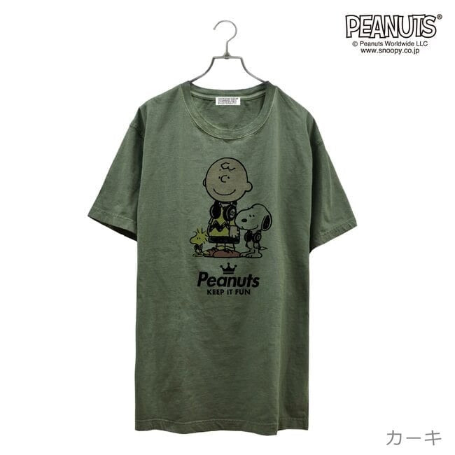 スヌーピー Tシャツ 半袖 音楽 ヘッドフォン 夏 フェス サークル ストリート デザイン メンズ レディース SNOOPY チャーリーブラウン ウッドストック BIG 大きい サイズ S M L LL 3L 4L キャラクター 大人向け spc-lm-4