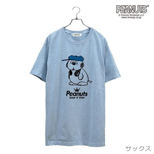 オラフ 半袖 Tシャツ ピグメント 音楽 ヘッドフォン 夏 フェス サークル ストリート メンズ レディース スヌーピー SNOOPY BIG 大きい サイズ S M L LL 3L 4L キャラクター グッズ 大人向け spc-lm-6