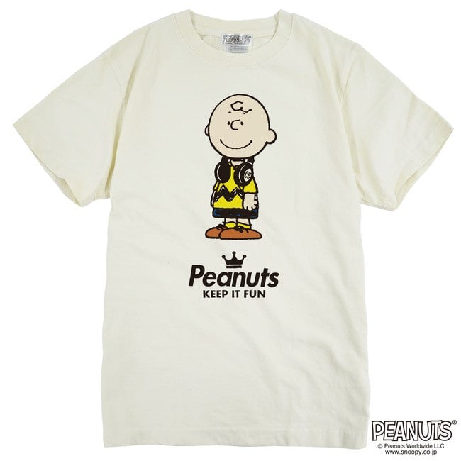 チャーリー ブラウン 半袖 Tシャツ ピグメント 音楽 ヘッドフォン 夏 フェス サークル ストリート メンズ レディース スヌーピー SNOOPY BIG 大きい サイズ S M L LL 3L 4L spc-lm-2
