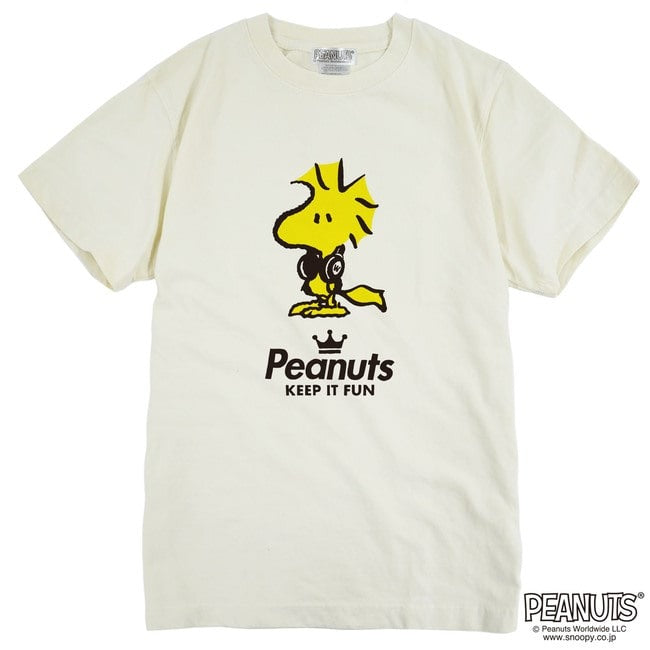 ウッド ストック 半袖 Tシャツ ピグメント 音楽 ヘッドフォン 夏 フェス サークル ストリート メンズ レディース スヌーピー SNOOPY BIG 大きい サイズ S M L LL 3L 4L spc-lm-3