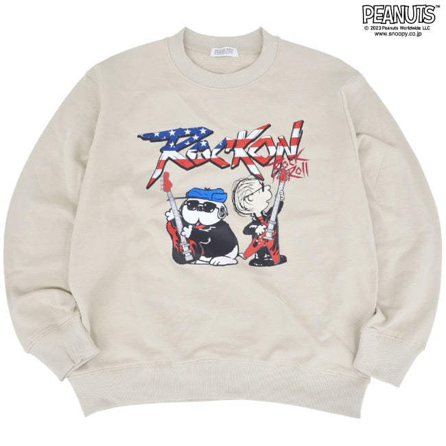 スヌーピー ピーナッツ ロックオン 裏毛 トレーナー オラフ ライナス 国旗 秋冬 snoopy PEANUTS spc-rb-013