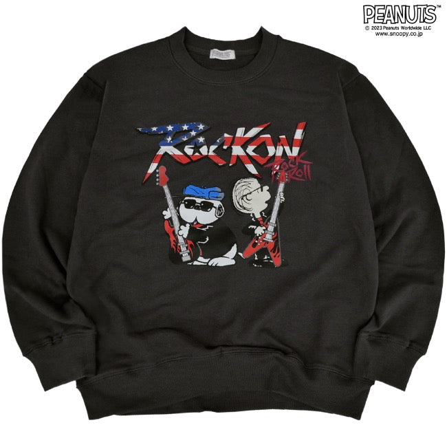 スヌーピー ピーナッツ ロックオン 裏毛 トレーナー オラフ ライナス 国旗 秋冬 snoopy PEANUTS spc-rb-013