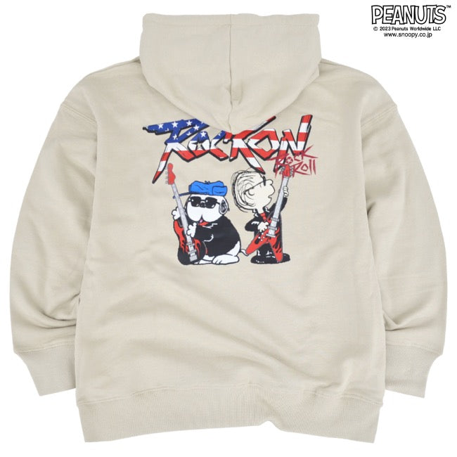 スヌーピー オラフ ロック ライナス 国旗 裏毛 プルパーカー バンド 春秋冬 snoopy PEANUTS spc-rb-015