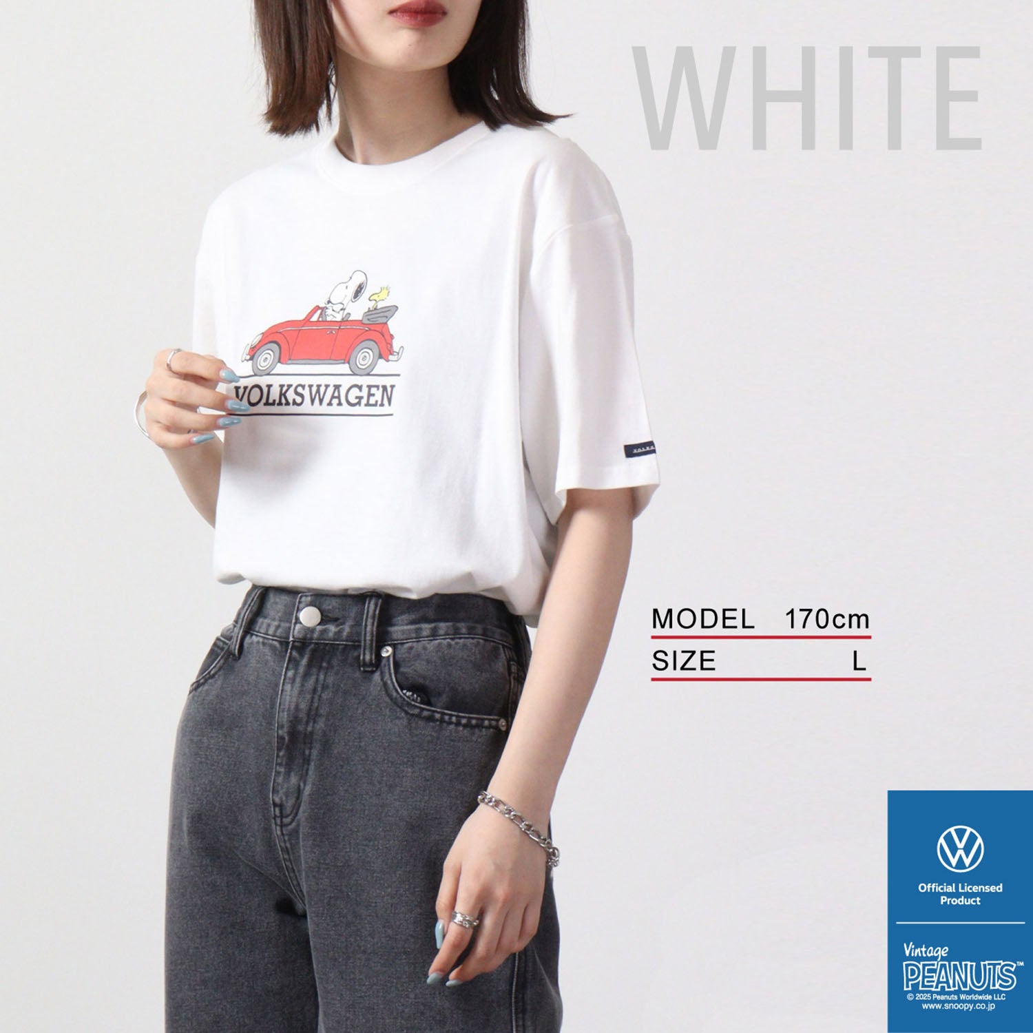 スヌーピー ピーナッツ フォルクスワーゲン Tシャツ 半袖 トップス コラボ SNOOPY PEANUTS VOLKSWAGEN svw1132-401
