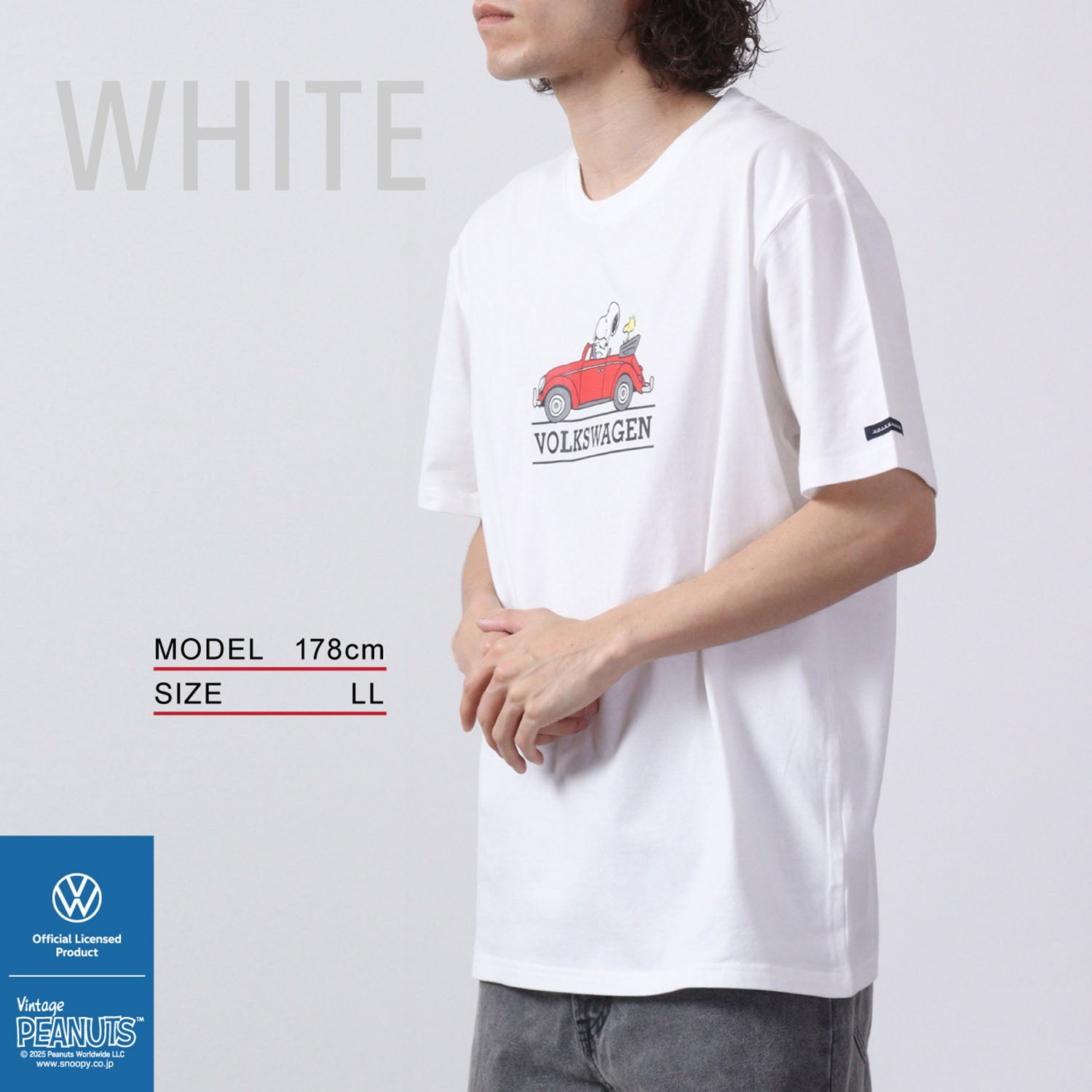 スヌーピー ピーナッツ フォルクスワーゲン Tシャツ 半袖 トップス コラボ SNOOPY PEANUTS VOLKSWAGEN svw1132-401