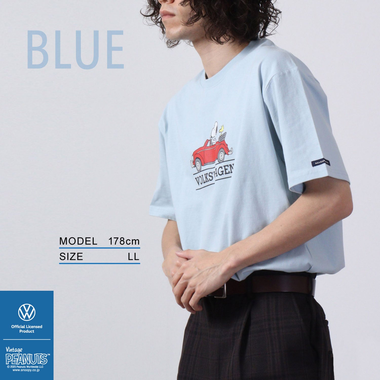 スヌーピー ピーナッツ フォルクスワーゲン Tシャツ 半袖 トップス コラボ SNOOPY PEANUTS VOLKSWAGEN svw1132-401