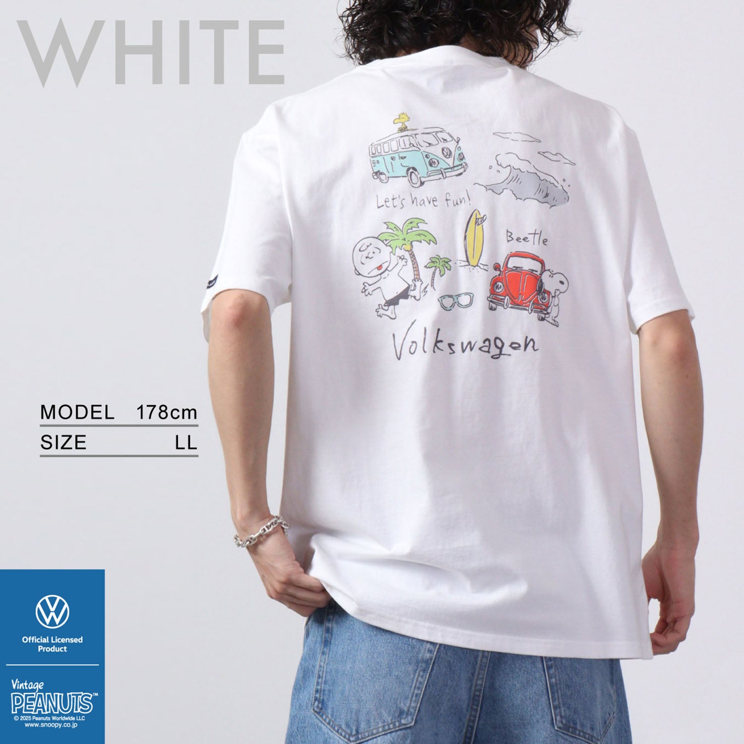 スヌーピー ピーナッツ フォルク スワーゲン Tシャツ 半袖 トップス コラボ SNOOPY PEANUTS VOLKSWAGEN svw1132-403
