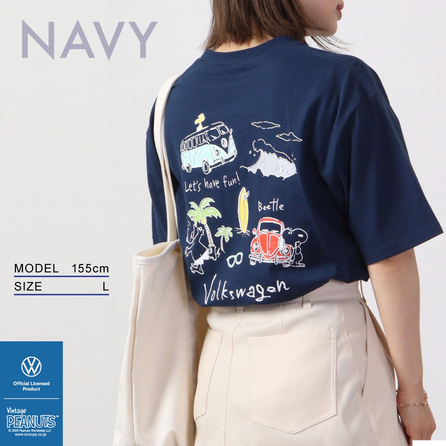スヌーピー ピーナッツ フォルク スワーゲン Tシャツ 半袖 トップス コラボ SNOOPY PEANUTS VOLKSWAGEN svw1132-403