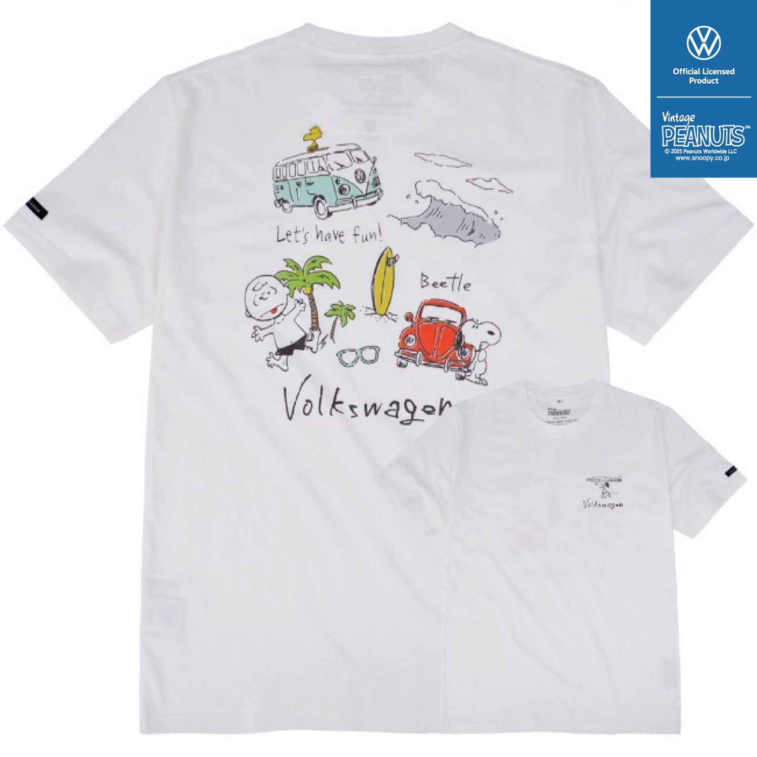 スヌーピー ピーナッツ フォルク スワーゲン Tシャツ 半袖 トップス コラボ SNOOPY PEANUTS VOLKSWAGEN svw1132-403