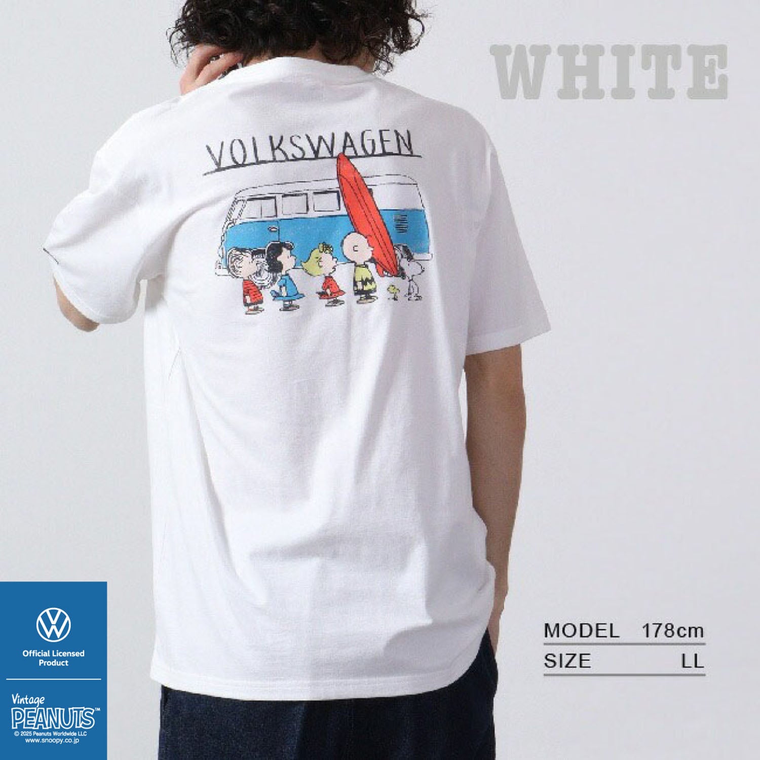 スヌーピー ピーナッツ フォルクス ワーゲン Tシャツ 半袖 トップス コラボ SNOOPY PEANUTS VOLKSWAGEN svw1132-404