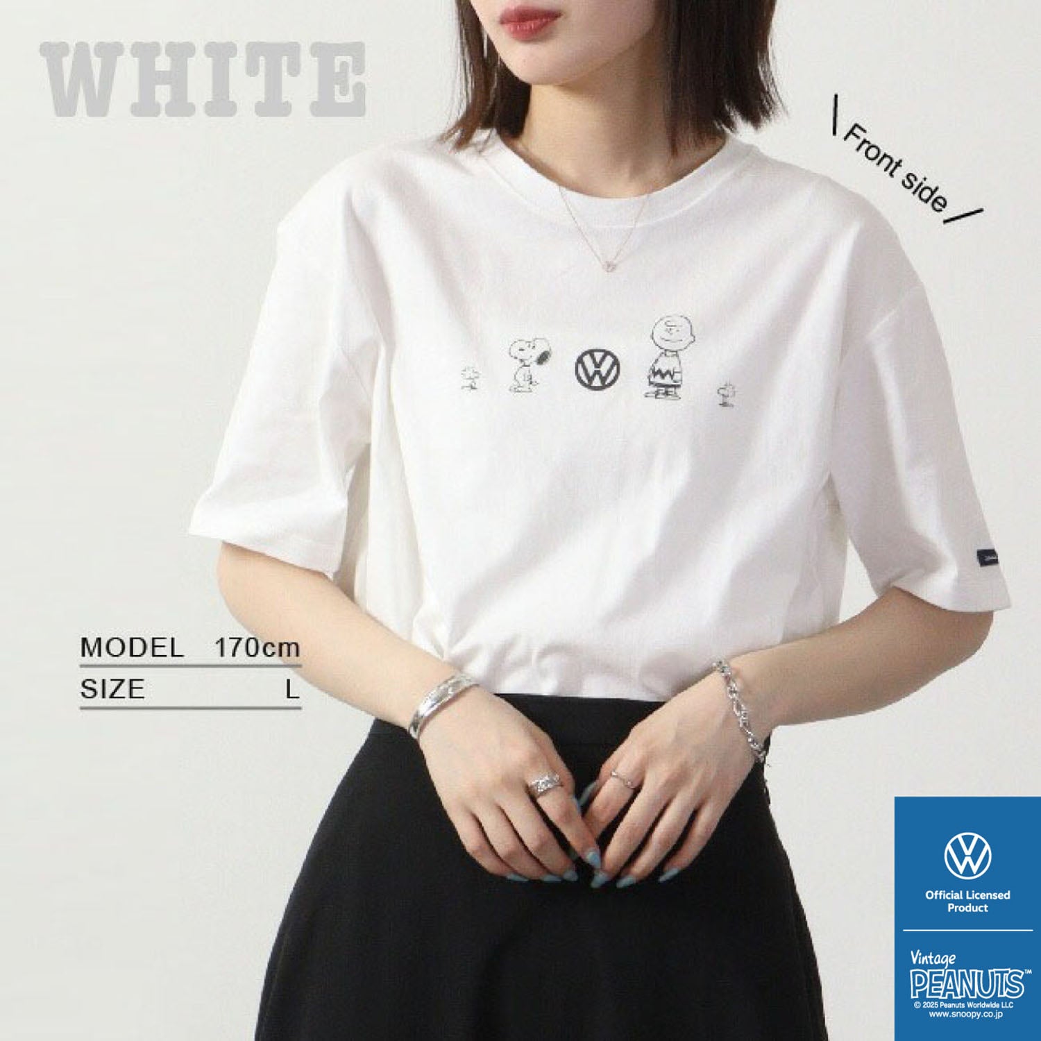 スヌーピー ピーナッツ フォルクス ワーゲン Tシャツ 半袖 トップス コラボ SNOOPY PEANUTS VOLKSWAGEN svw1132-404