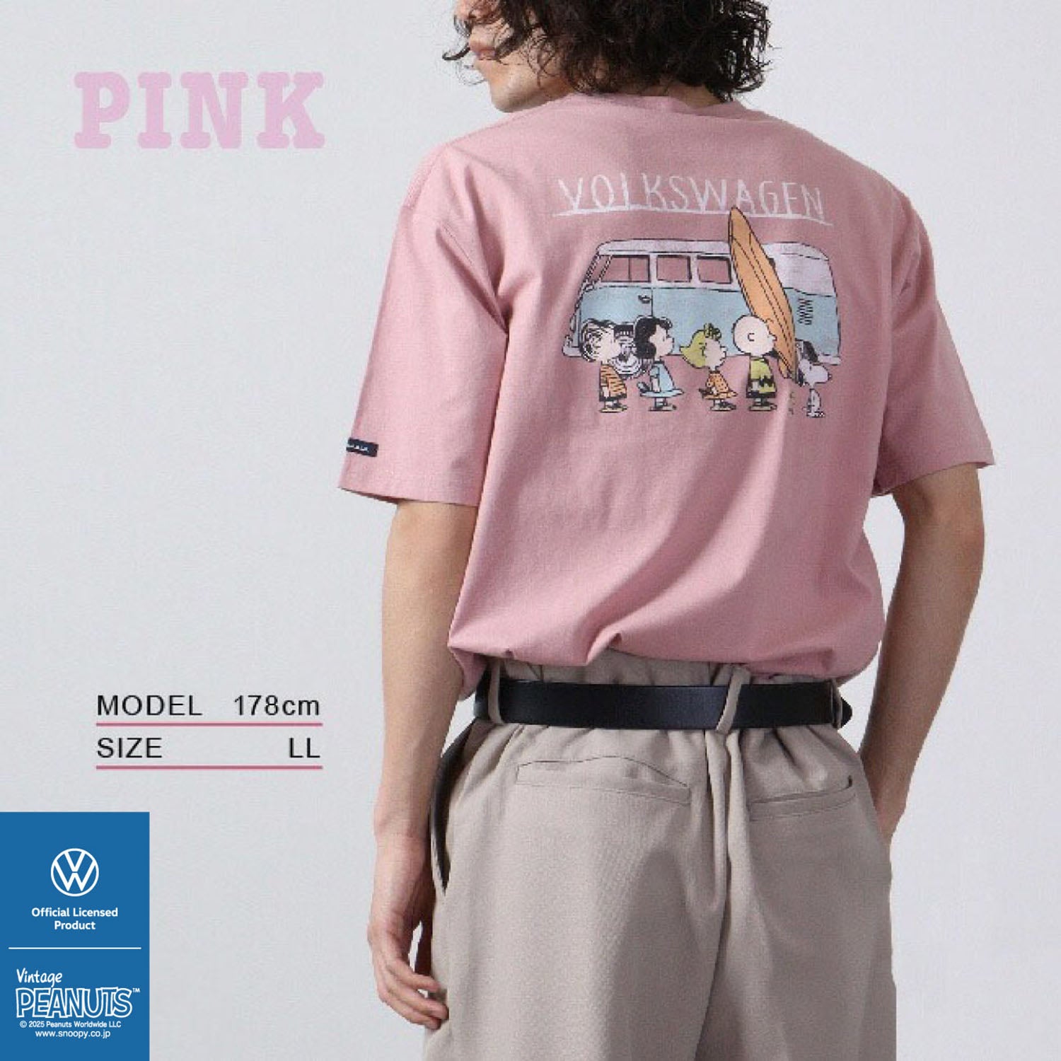 スヌーピー ピーナッツ フォルクス ワーゲン Tシャツ 半袖 トップス コラボ SNOOPY PEANUTS VOLKSWAGEN svw1132-404