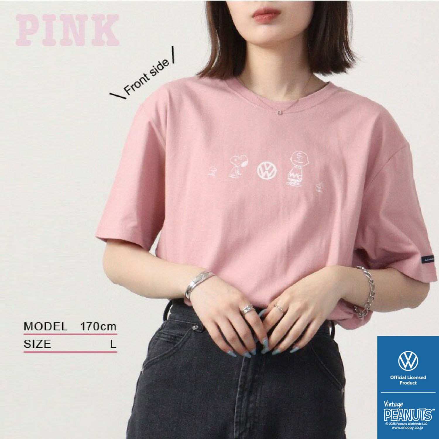 スヌーピー ピーナッツ フォルクス ワーゲン Tシャツ 半袖 トップス コラボ SNOOPY PEANUTS VOLKSWAGEN svw1132-404