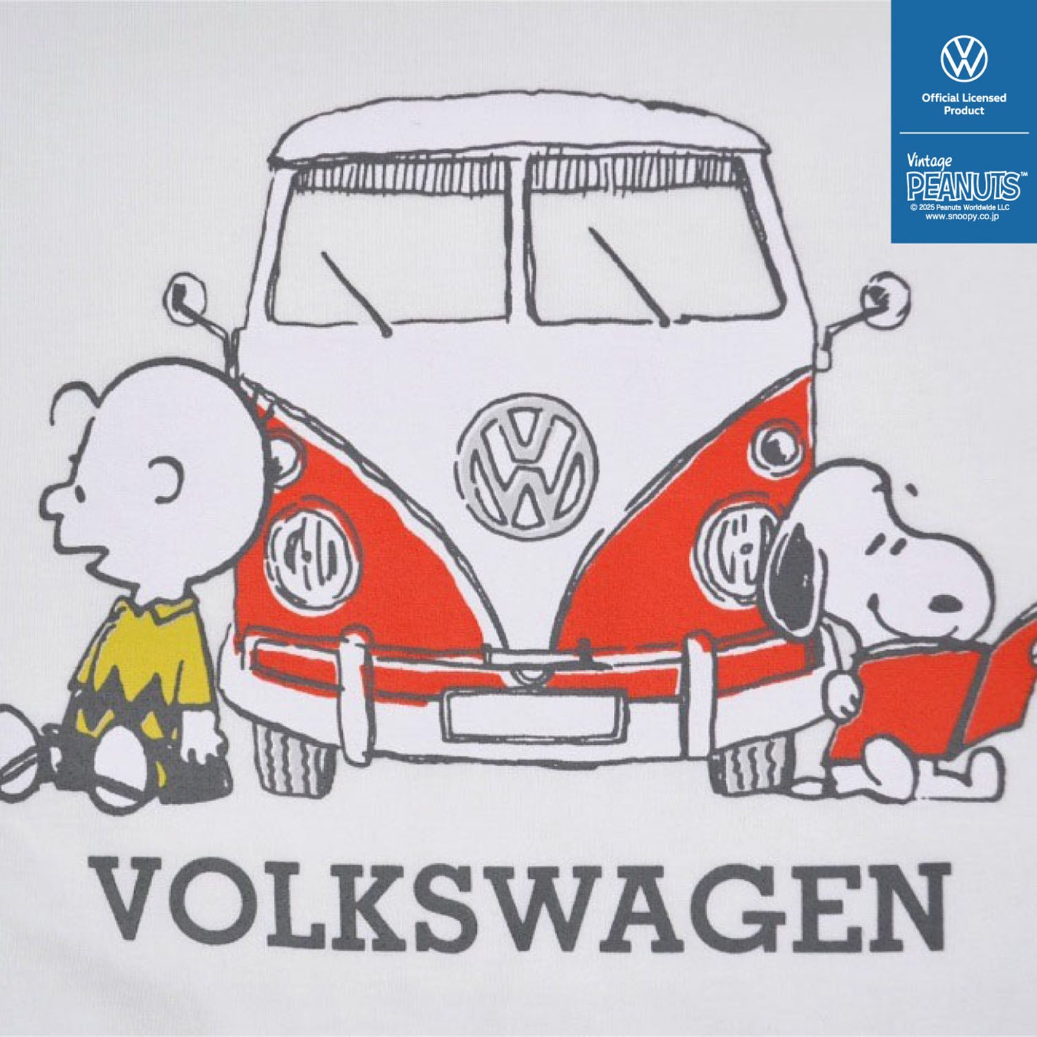 スヌーピー ピーナッツ フォルクス ワーゲン Tシャツ 半袖 トップス コラボ SNOOPY PEANUTS VOLKSWAGEN svw1132-405