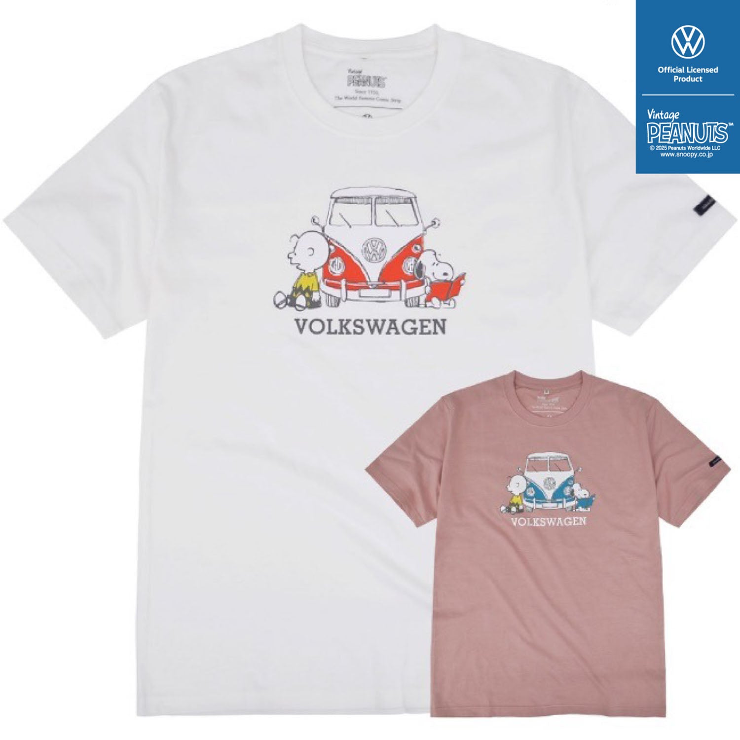 スヌーピー ピーナッツ フォルクス ワーゲン Tシャツ 半袖 トップス コラボ SNOOPY PEANUTS VOLKSWAGEN svw1132-405