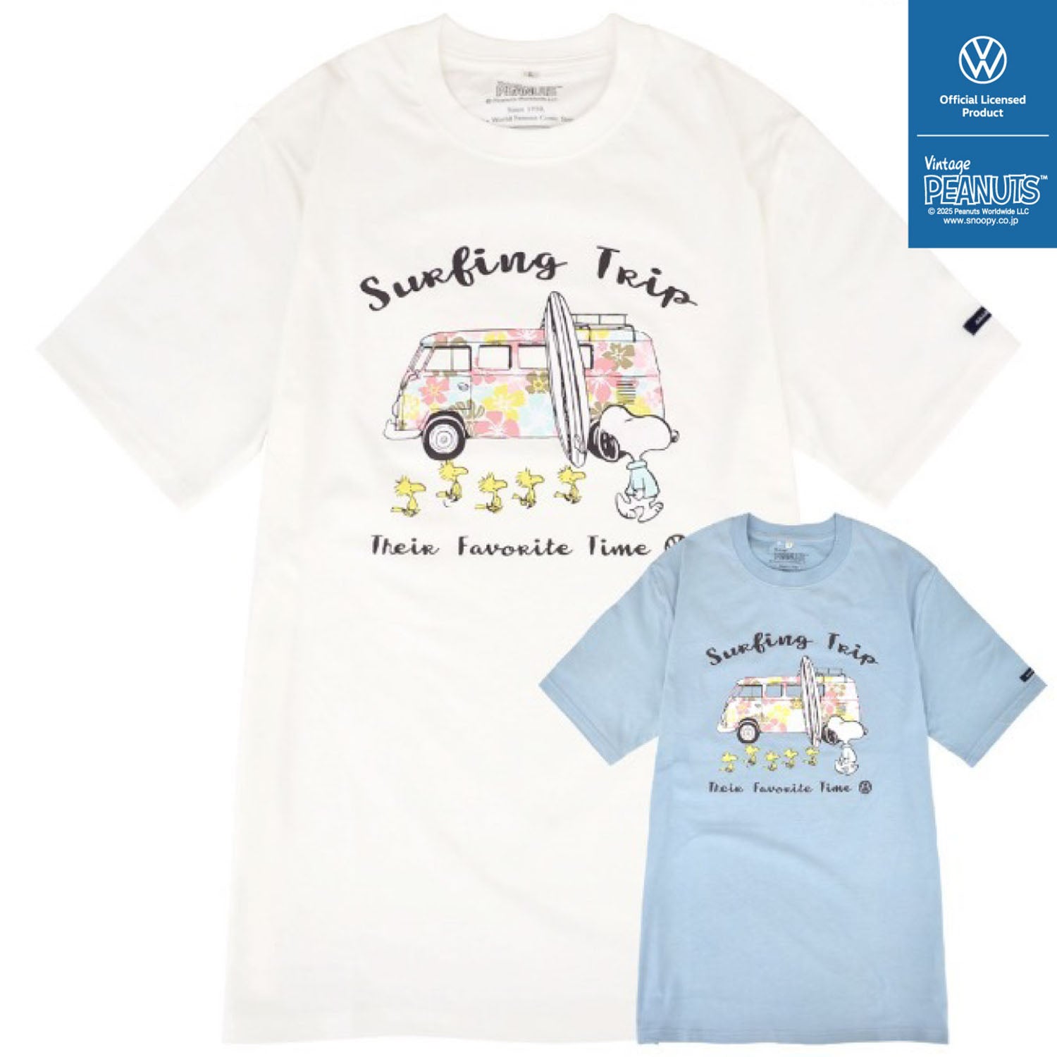 スヌーピー Tシャツ 半袖 フォルクスワーゲン トップス 大人 ペアルック 車 SNOOPY PEANUTS Volkswagen svw1142-266