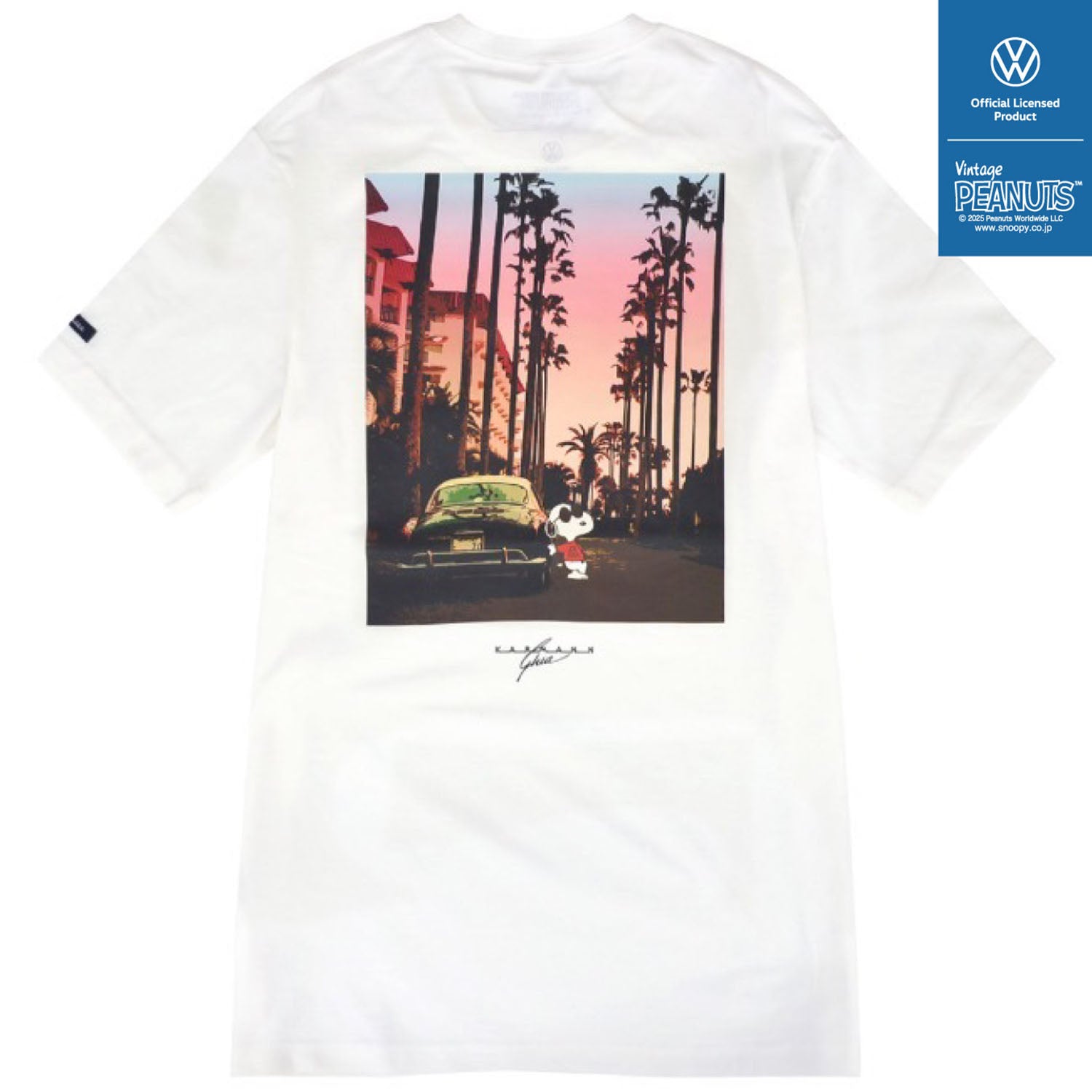 スヌーピー Tシャツ 半袖 フォルクスワーゲン トップス 大人 車 フォト プリント SNOOPY PEANUTS Volkswagen svw1142-268