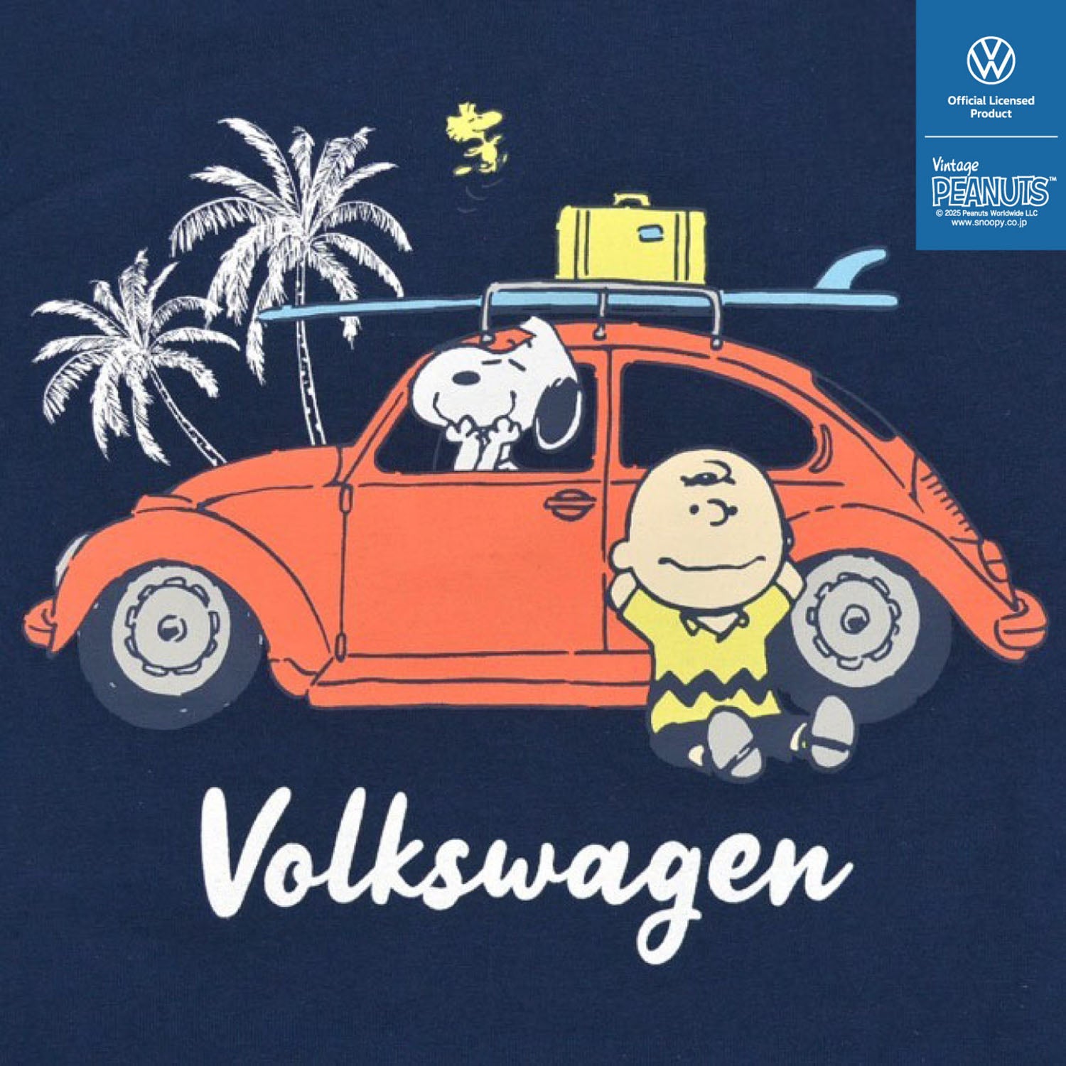スヌーピー Tパーカー 半袖 フォルクスワーゲン トップス 車 プリント SNOOPY PEANUTS Volkswagen svw1142-270
