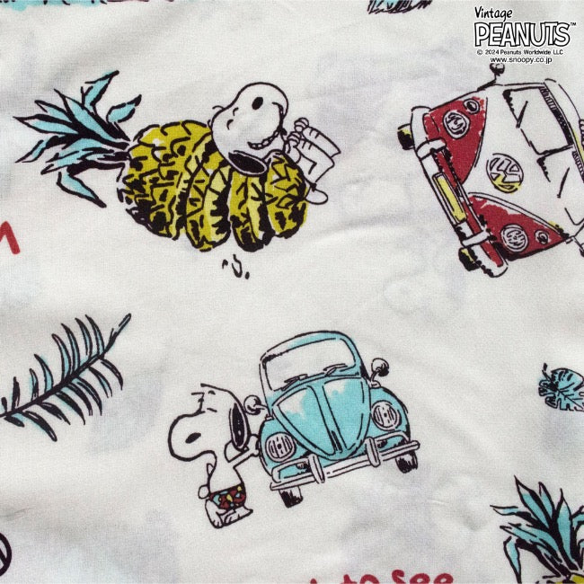 スヌーピー ピーナッツ コラボ フォルクス ワーゲン アロハ ワンピース 半袖 プリント SNOOPY PEANUTS svw2742-273