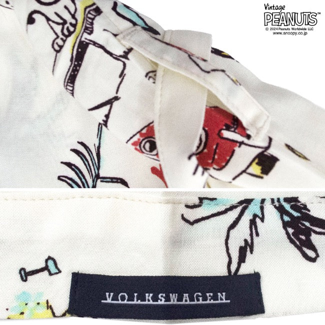 スヌーピー ピーナッツ コラボ フォルクス ワーゲン アロハ ワンピース 半袖 プリント SNOOPY PEANUTS svw2742-273