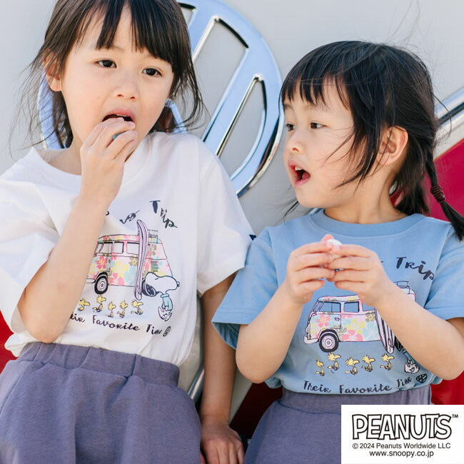 スヌーピー Tシャツ 半袖 子供 キッズ フォルクスワーゲン トップス 車 フォト プリント SNOOPY PEANUTS Volkswagen svw6142-266