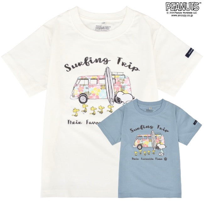 スヌーピー Tシャツ 半袖 子供 キッズ フォルクスワーゲン トップス 車 フォト プリント SNOOPY PEANUTS Volkswagen svw6142-266