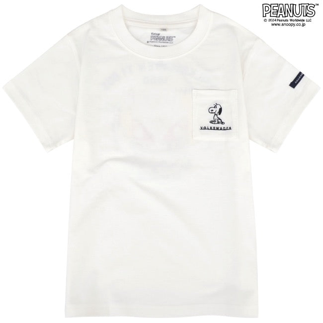 スヌーピー Tシャツ 半袖 子供 キッズ フォルクスワーゲン トップス 車 フォト プリント 刺繍 SNOOPY PEANUTS Volkswagen svw6142-267