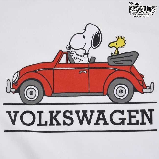 スヌーピー ピーナッツ フォルクスワーゲン Tシャツ キッズ 子供 半袖 トップス コラボ SNOOPY PEANUTS VOLKSWAGEN svw6532-401