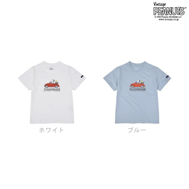スヌーピー ピーナッツ フォルクスワーゲン Tシャツ キッズ 子供 半袖 トップス コラボ SNOOPY PEANUTS VOLKSWAGEN svw6532-401